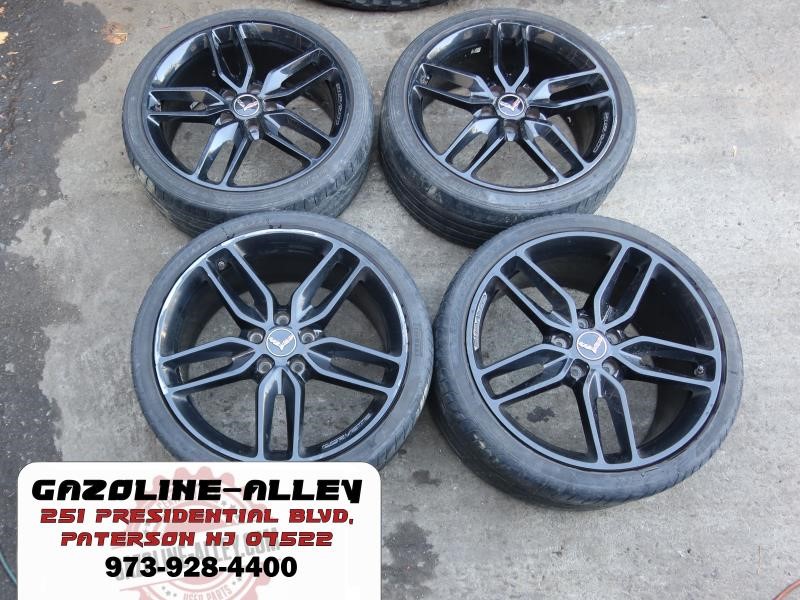 2014-2019 Chevy Corvette C7 OEM Front & Rear Wheels Black 20x10 / 19x8.5