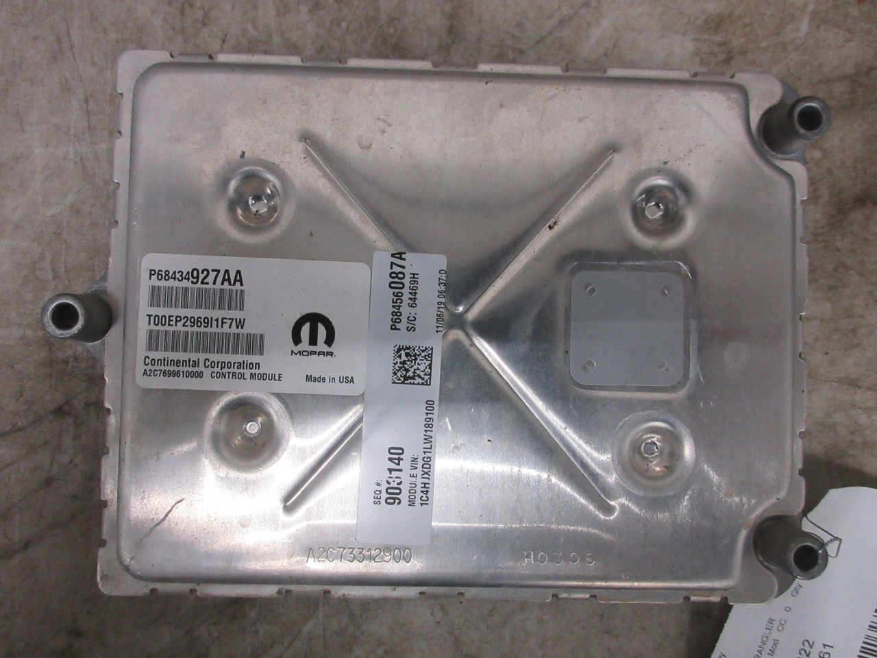 2020-2023 Jeep Wrangler JL 3.6L OEM Engine Control Module ECU ECM 68434927