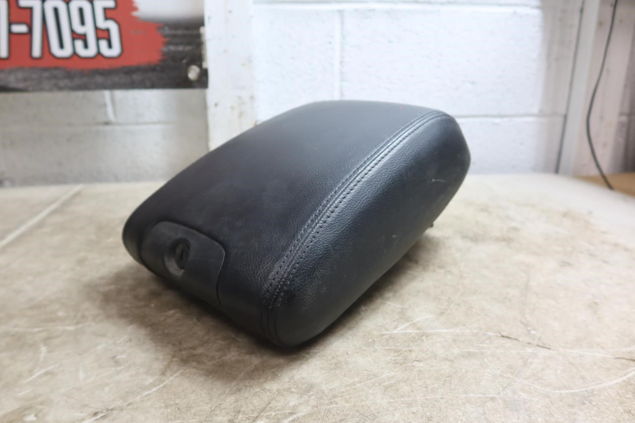 2011-2018 Jeep Wrangler JK OEM Console Lid Arm Rest Black Leather White Stitch