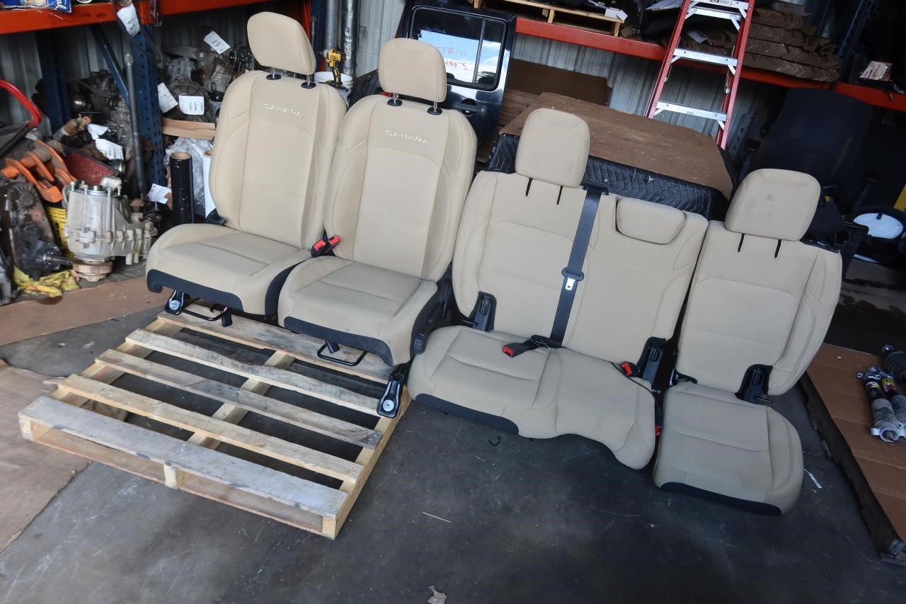 2018-2024 Jeep Wrangler JL JLU Sahara OEM Tan Cloth Seat Set Complete