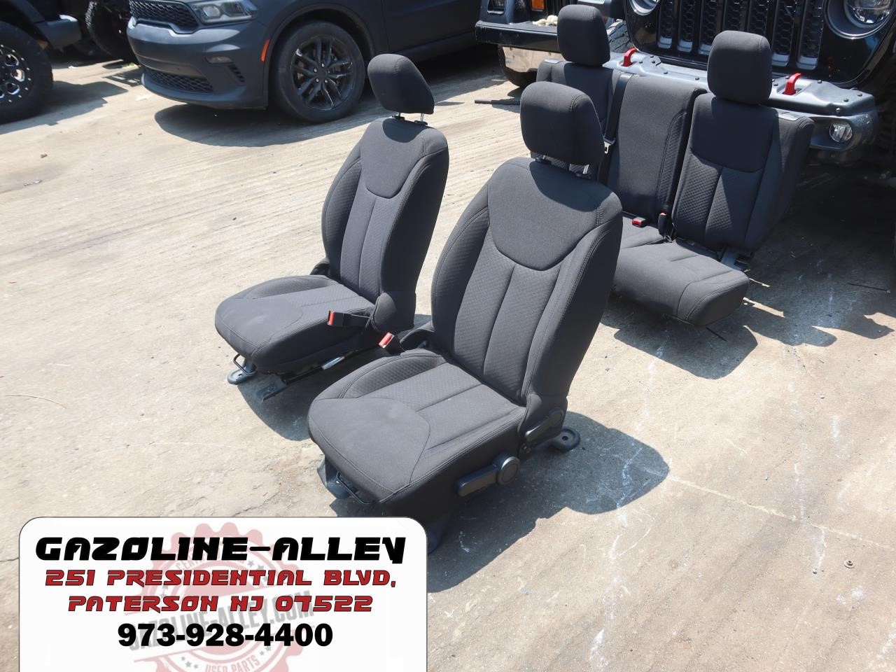 2011-2018 Jeep Wrangler JK JKU 4 Door OEM Black Cloth Seats Set