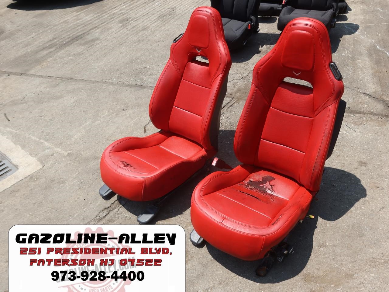 2014-2019 Chevy Corvette 6.2L Z06 OEM Red Leather Front Left Right Seats