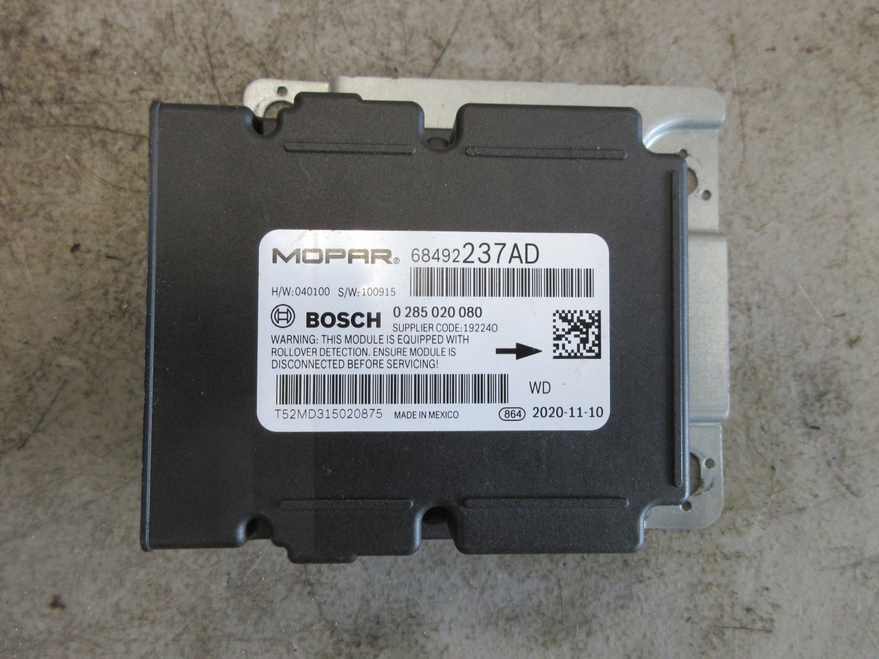 2021 2022 Dodge Durango R/T OEM Occupant Restraint Module 68492237