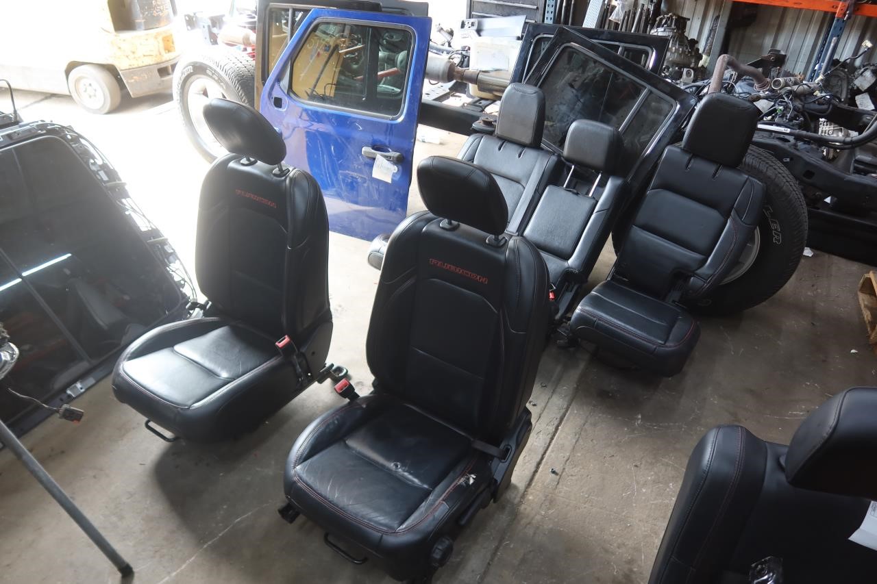 2020-2024 Jeep Wrangler JL Rubicon OEM Black Leather Seats Set Red