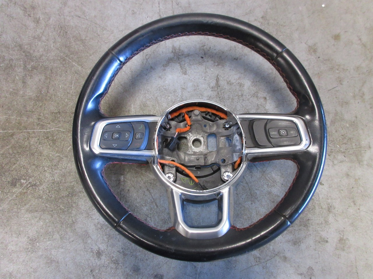 2018-2023 Jeep Wrangler JL Gladiator JT OEM Steering Wheel Red Stitch 5UN011A3AD