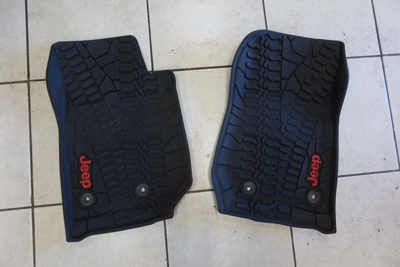 2012-2018 Jeep Wrangler JK Rubicon OEM All Weather Floor Mat with Red
