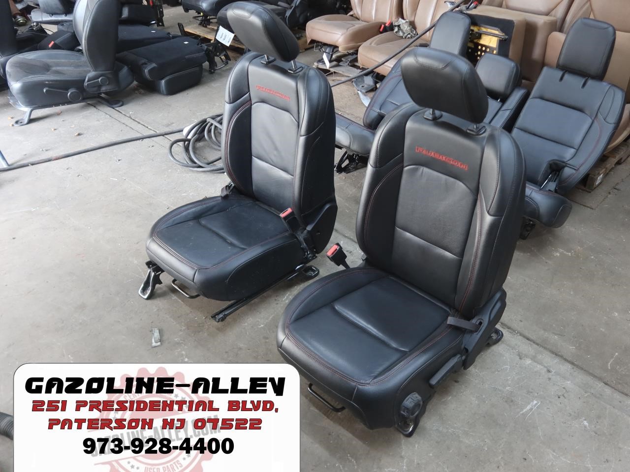 2020-2024 Jeep Wrangler JL Rubicon OEM Black Leather Seats Set Red