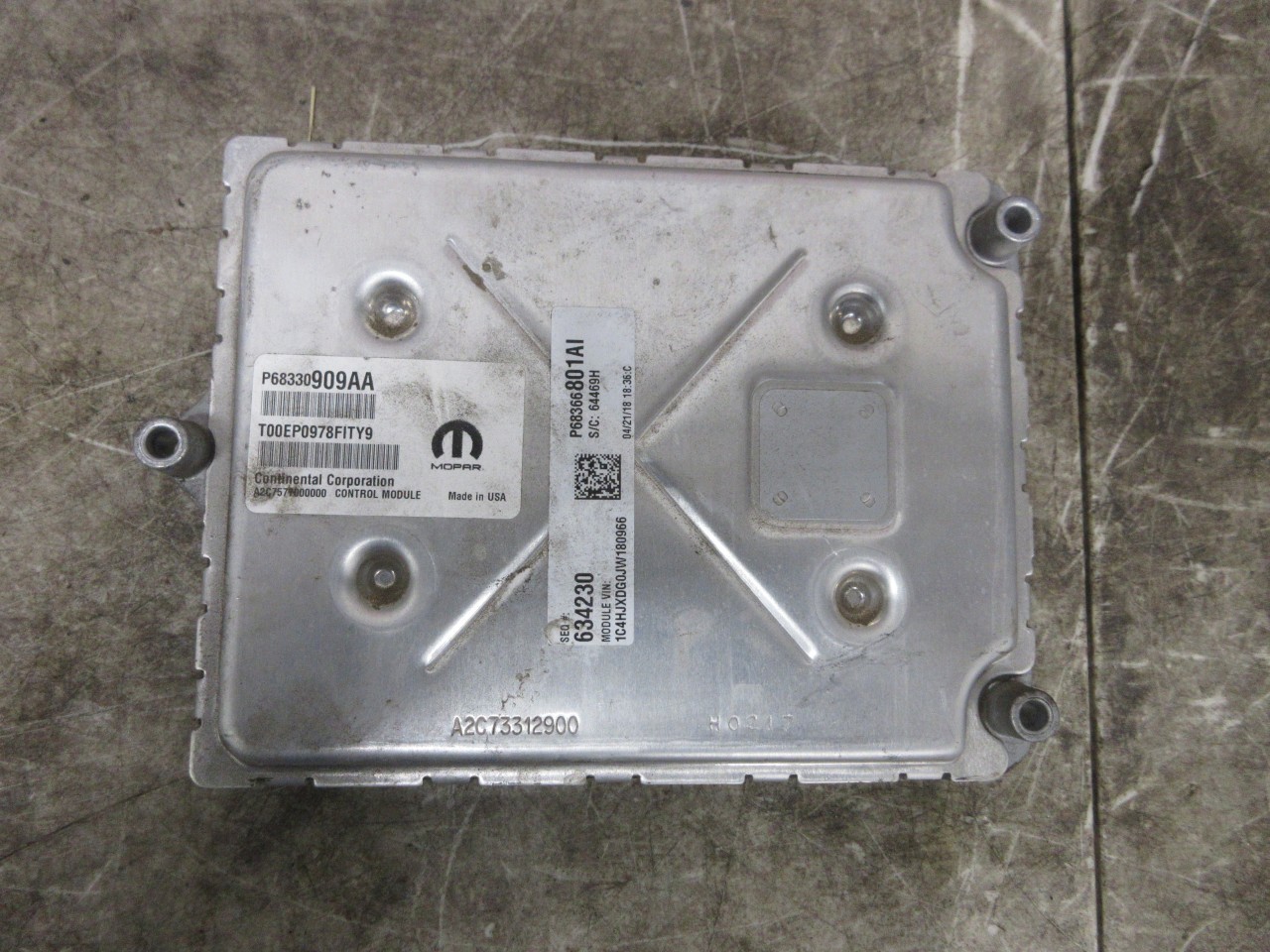 2018 2019 Jeep Wrangler JL OEM ECU Engine Controller Module 68330909