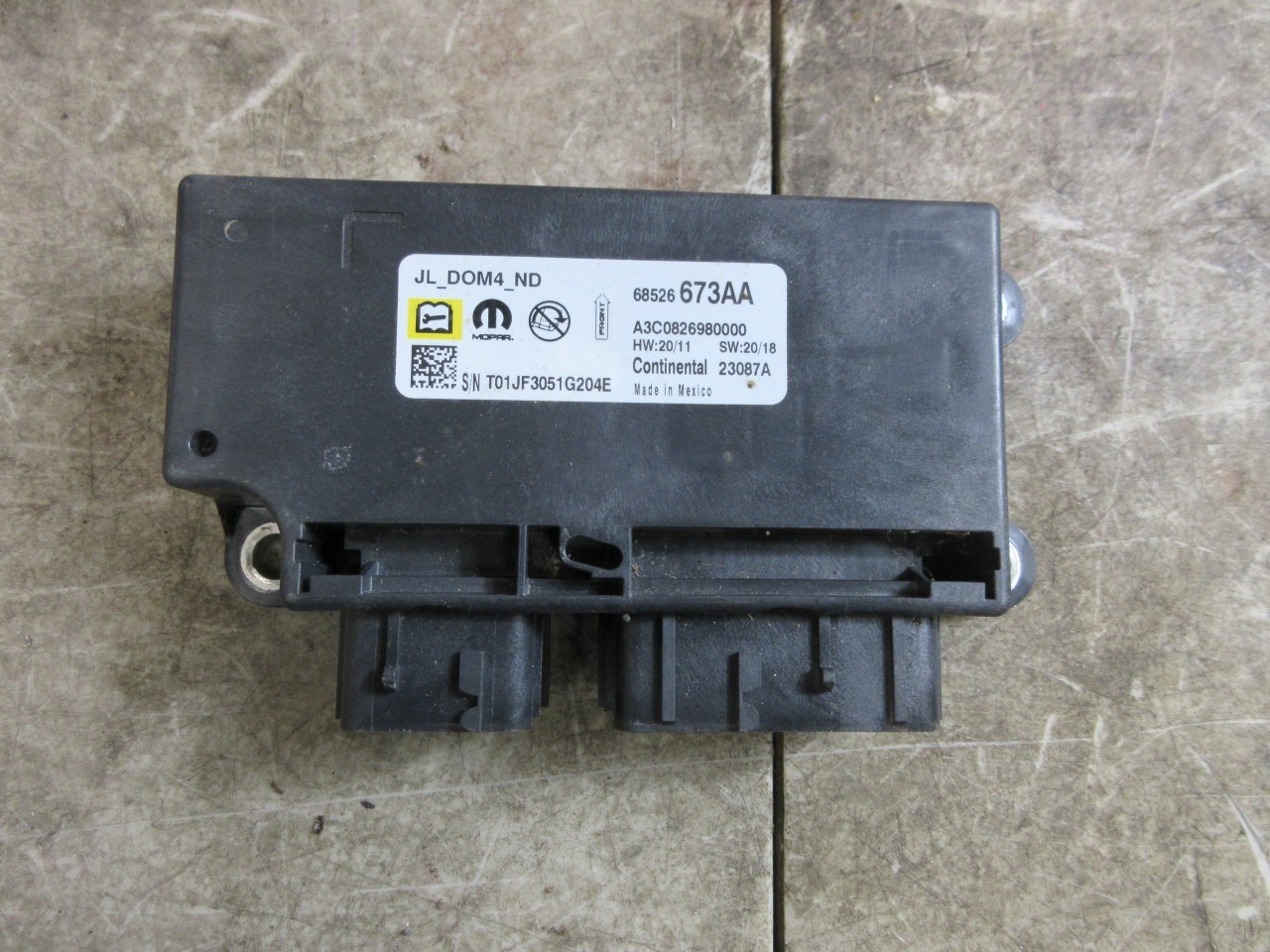 2018-2023 Jeep Wrangler JL OEM Occupant Restraint Module 68526673