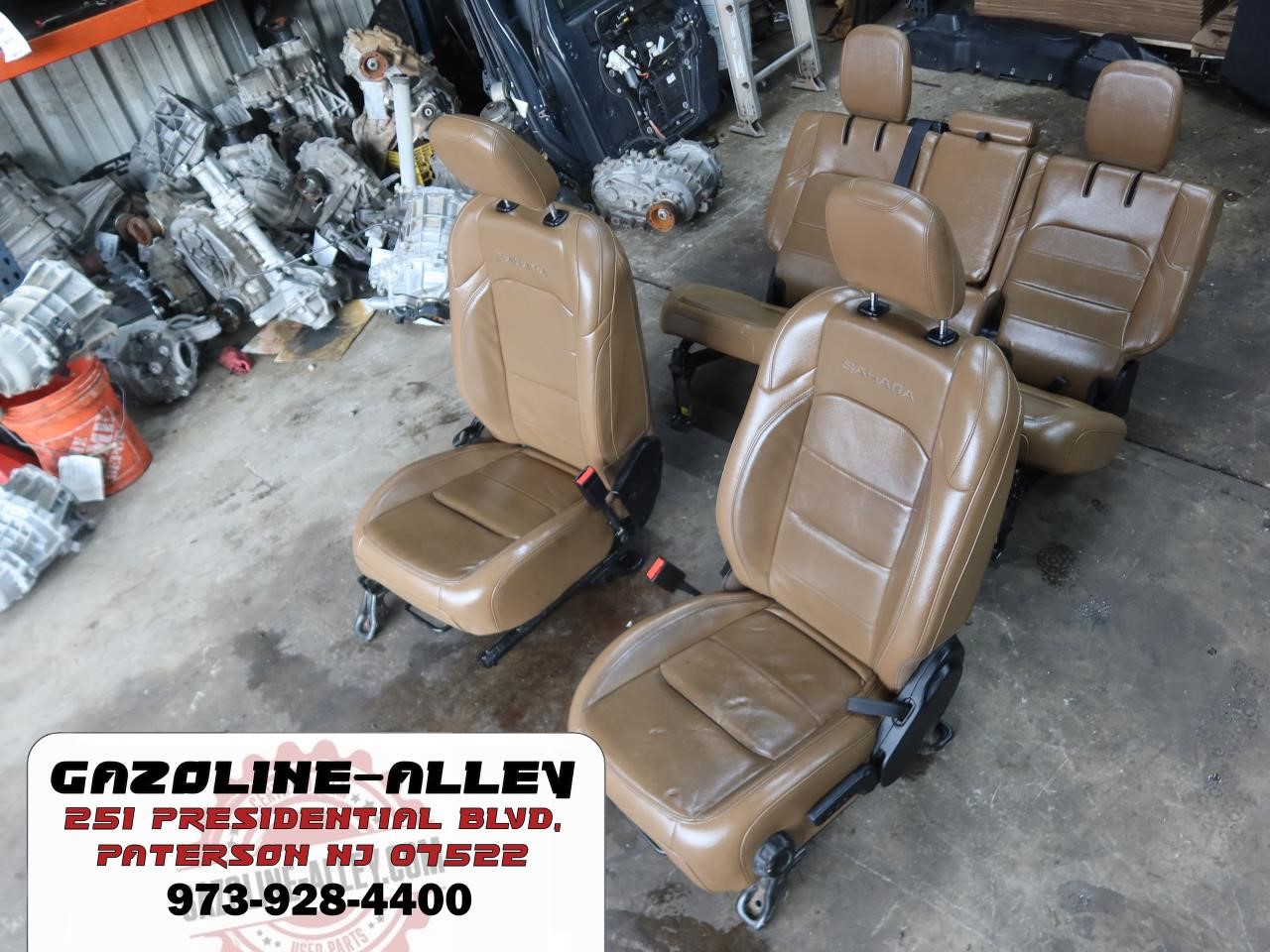 2018+ Jeep Wrangler JL Sahara 4 Door OEM Brown Leather Seats Set Heated
