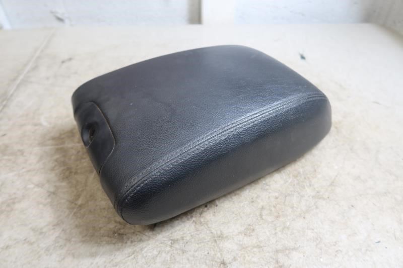 2011-2018 Jeep Wrangler JK OEM Console Lid Arm Rest Black Leather White Stitch