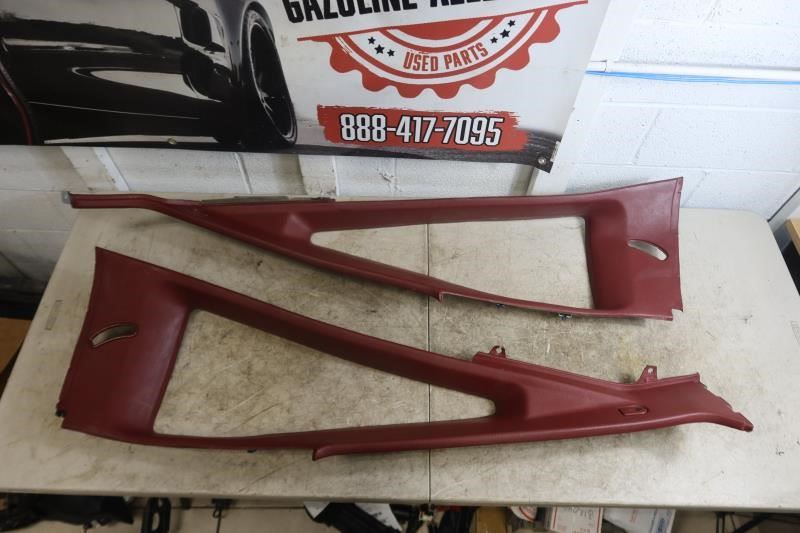 1984-1989 NISSAN Z31 300ZX OEM Set of 2 Rear Quarter Window Trim Cover Panel Red